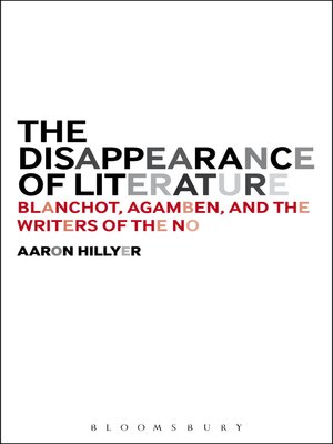 cover image of The Disappearance of Literature